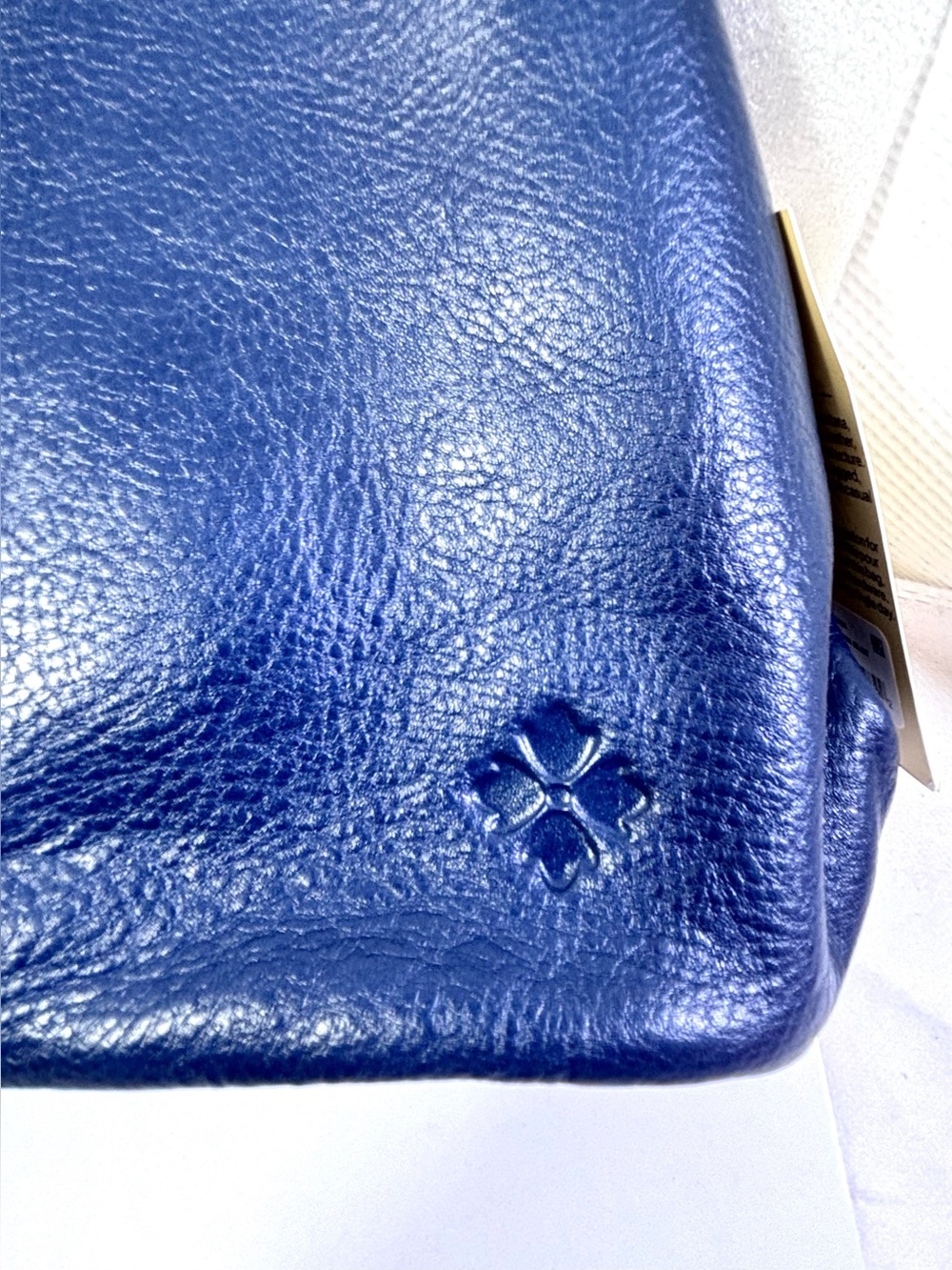 Patricia Nash Sofia Frame C/B. Rugged Natural Grain Leather. Denim Blue. - Picture 11 of 17